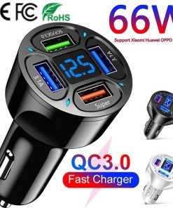 Bộ SạC Nhanh 66w 4usb MàN HìNh Kỹ ThuậT Số Cho Xe Hơi