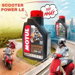 Dầu Nhớt Xe Tay Ga Motul Scooter Power Le 5W40 Tổng Hợp 0,8L