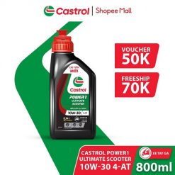 [VOUCHER FOLLOWER 50K] Dầu nhớt xe tay ga Castrol POWER1 ULTIMATE SCOOTER 10W-30 0.8L